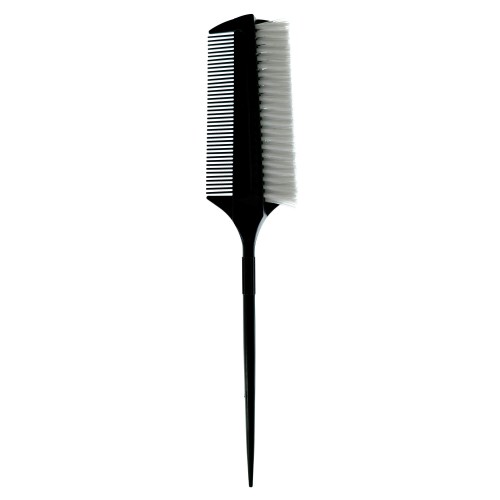 Double-sided backcombing comb with white bristles SPL 1208