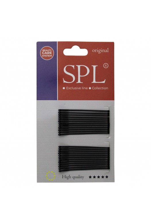 SPL Invisible Hair Clips, Black (5cm/24pcs)