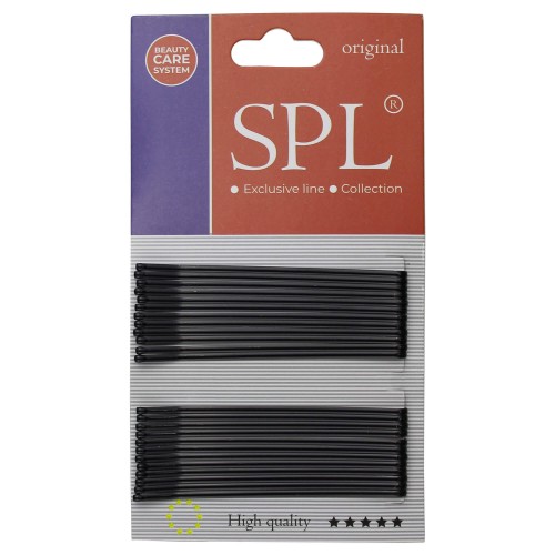 SPL Invisible Hair Clips, Black (7cm/24pcs)