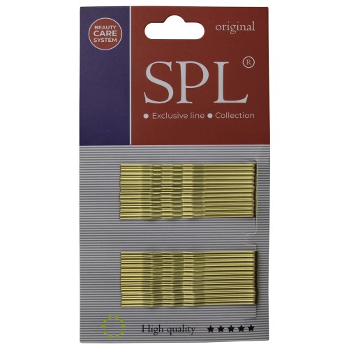 Invisible SPL milling hair clips, gold (6 cm/24 pcs.)