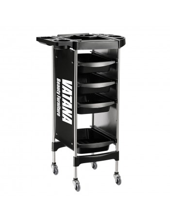 Hairdressing trolley for beauty salons for 4 working compartments Vatana 578-002