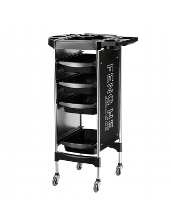 Hairdressing trolley for beauty salons with 4 working compartments SPL 578-003