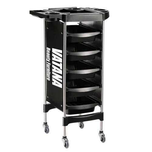 Hairdressing trolley for beauty salons with 5 working compartments Vatana 578-003