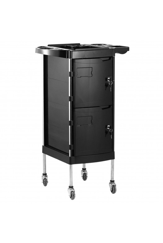 Hairdressing trolley for beauty salons with 4 closed working compartments with a lock SPL 578-004