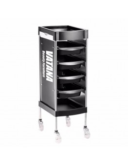 Hairdressing trolley for beauty salons with 5 working compartments, Vatana 578-005