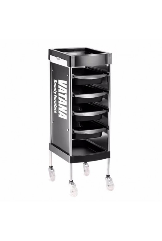 Hairdressing trolley for beauty salons with 5 working compartments, Vatana 578-005