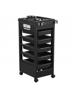 Hairdressing trolley for beauty salons with 5 working compartments, Vatana 578-006