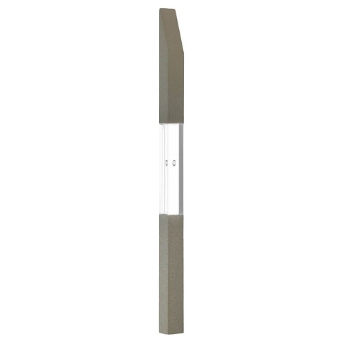 Pencil Type Nail File & Pusher, Square, Two Sides, Gray