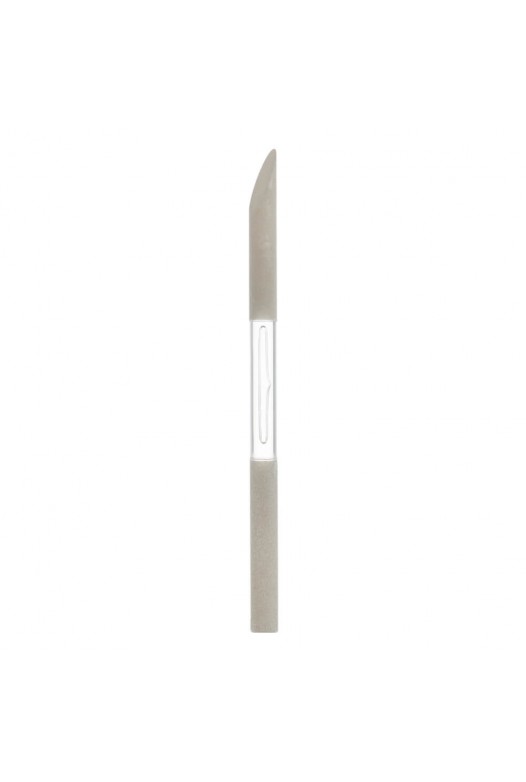 Pencil Type Nail File & Pusher, Square, One Side, White