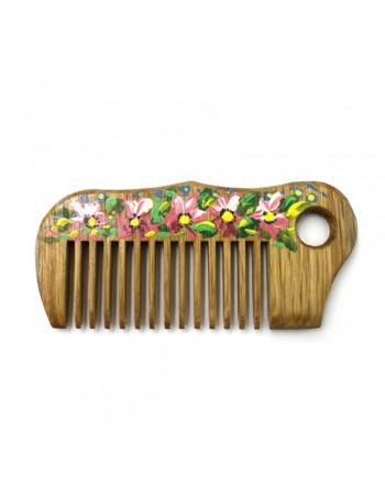 Painted wooden comb