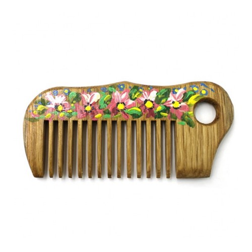 Painted wooden comb