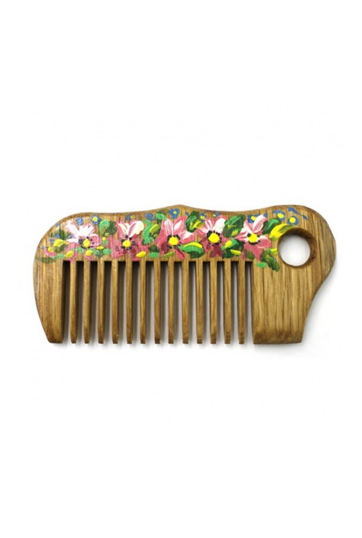 Painted wooden comb