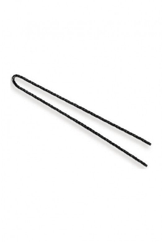Hairpins, curly, black, 7 cm