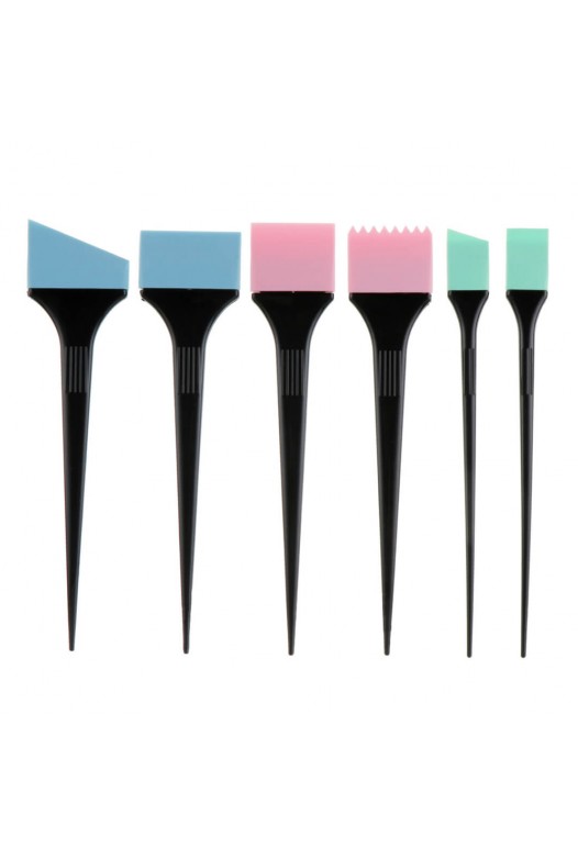 Silicone brushes for hair dyeing (set)