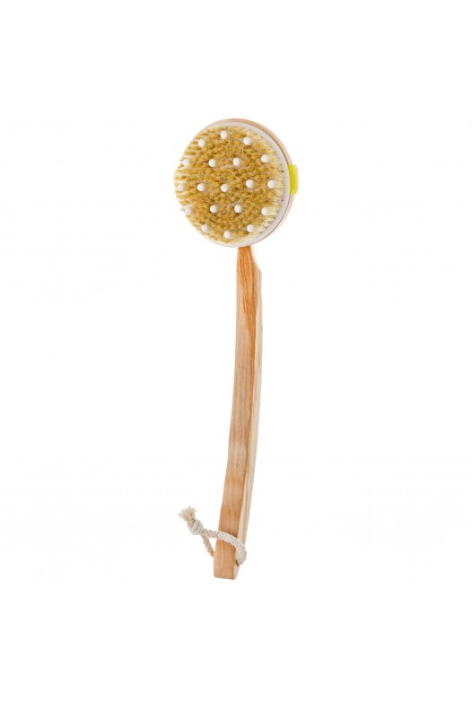 Massaging shower brush with wooden handle SPL