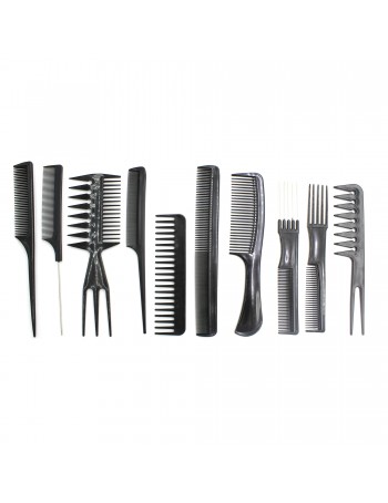 Hair combs kit, 10 pcs