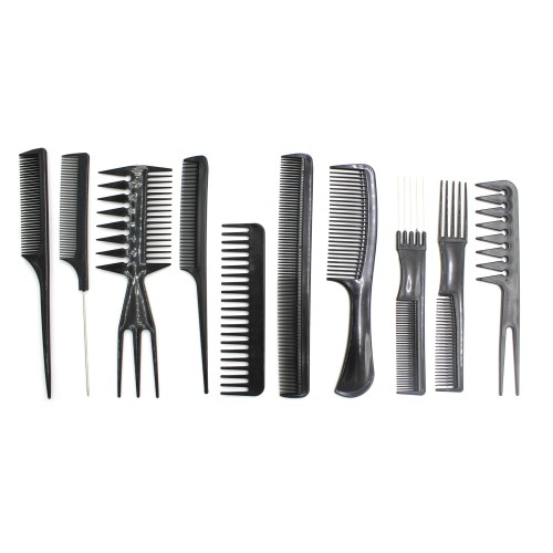 Hair combs kit, 10 pcs