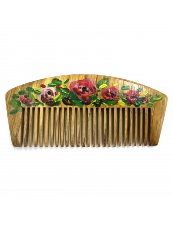 Painted wooden comb