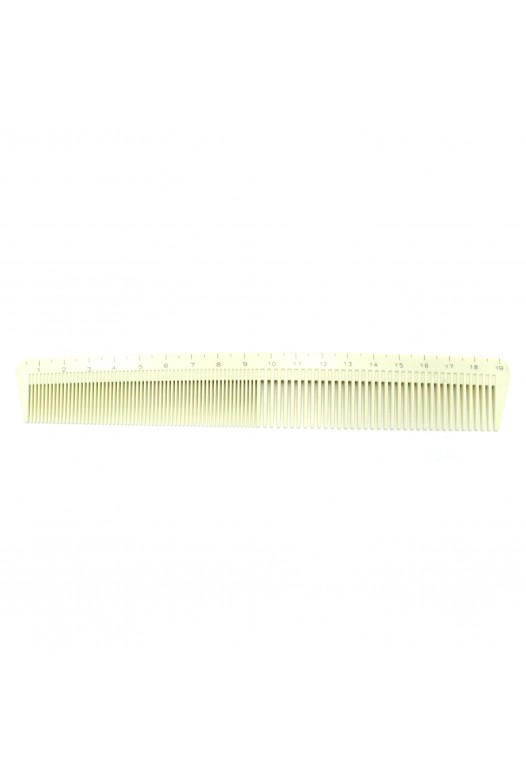 Professional ivory hair comb, white