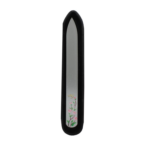 Glass nail file with hand-painted design (115mm)
