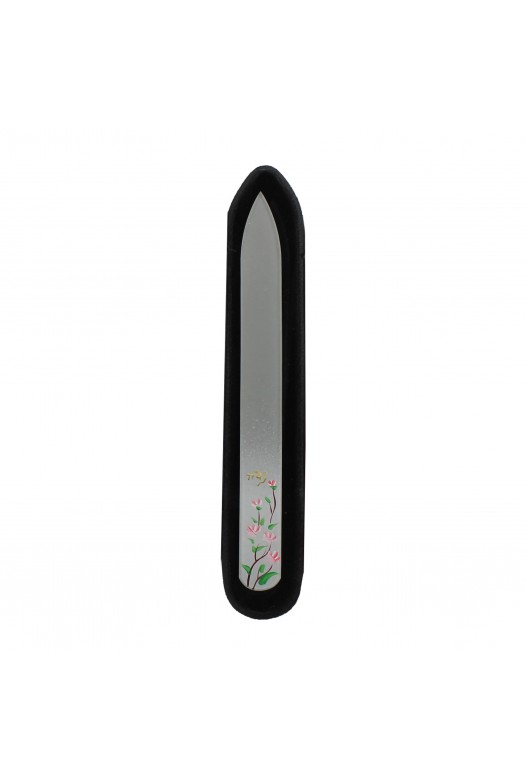 Glass nail file with hand-painted design (115mm)