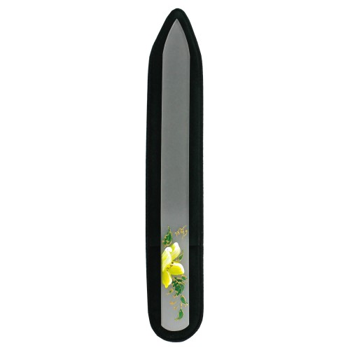 Glass nail file with hand-painted design (135mm)