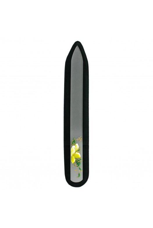 Glass nail file with hand-painted design (135mm)