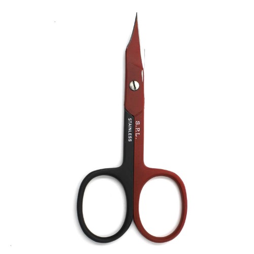 scissors black with red