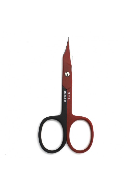 scissors black with red