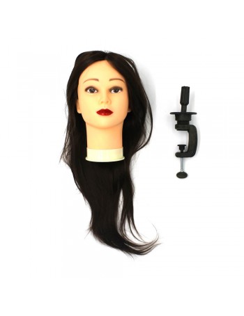 Учебный манекен "Каштан" с искусственными волосами