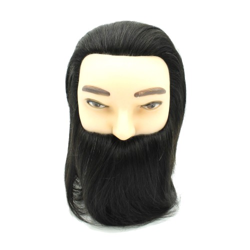 Учебный манекен "Брюнет" с натуральными волосами и бородой