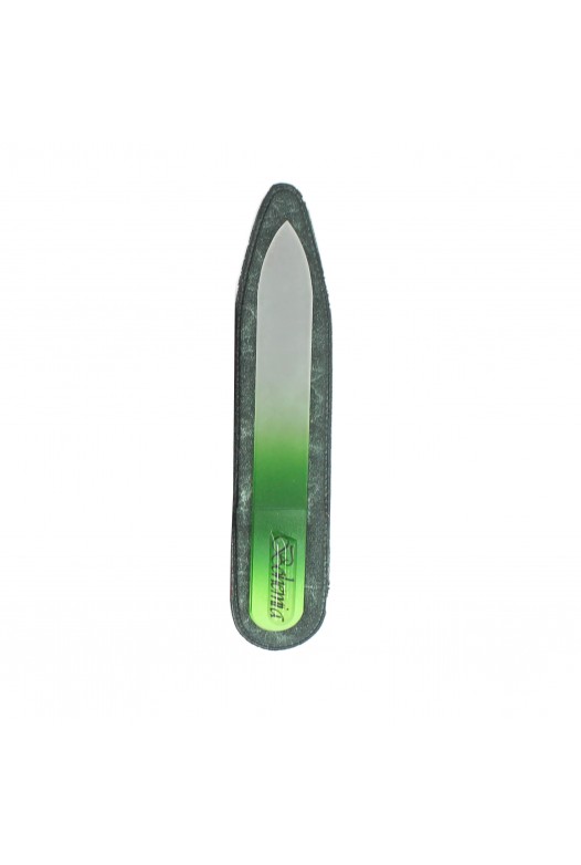 Glass file in a leather case, 90 mm